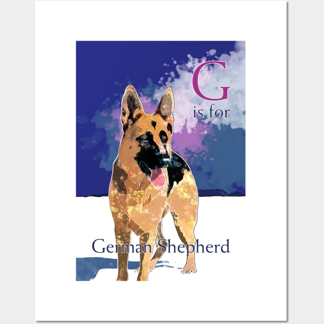 G is for German Shepherd Wall Art by Ludwig Wagner